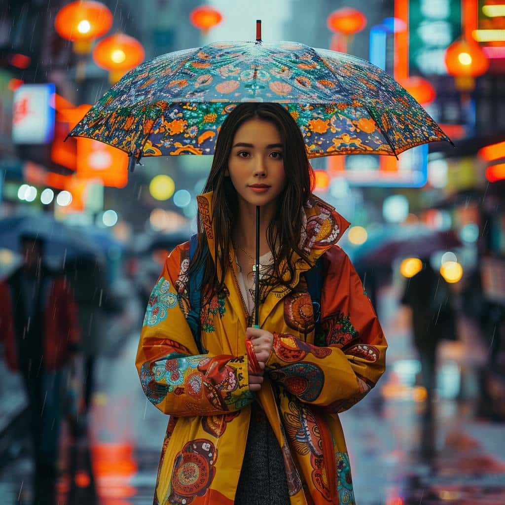 Choisir les couleurs et imprimés pour un look sous la pluie