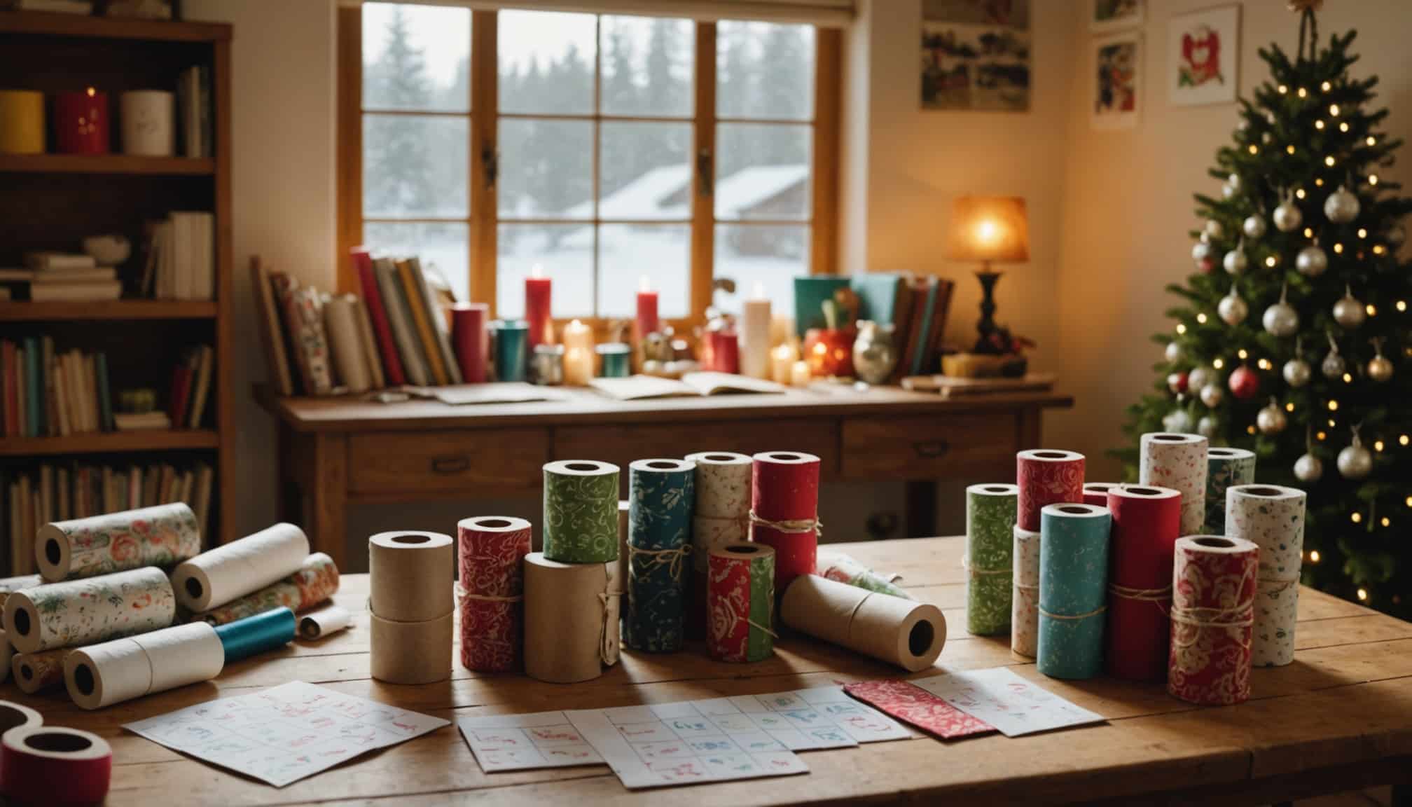Calendrier de l'Avent fait maison avec décorations  
Calendrier de l'Avent personnalisé avec étapes faciles