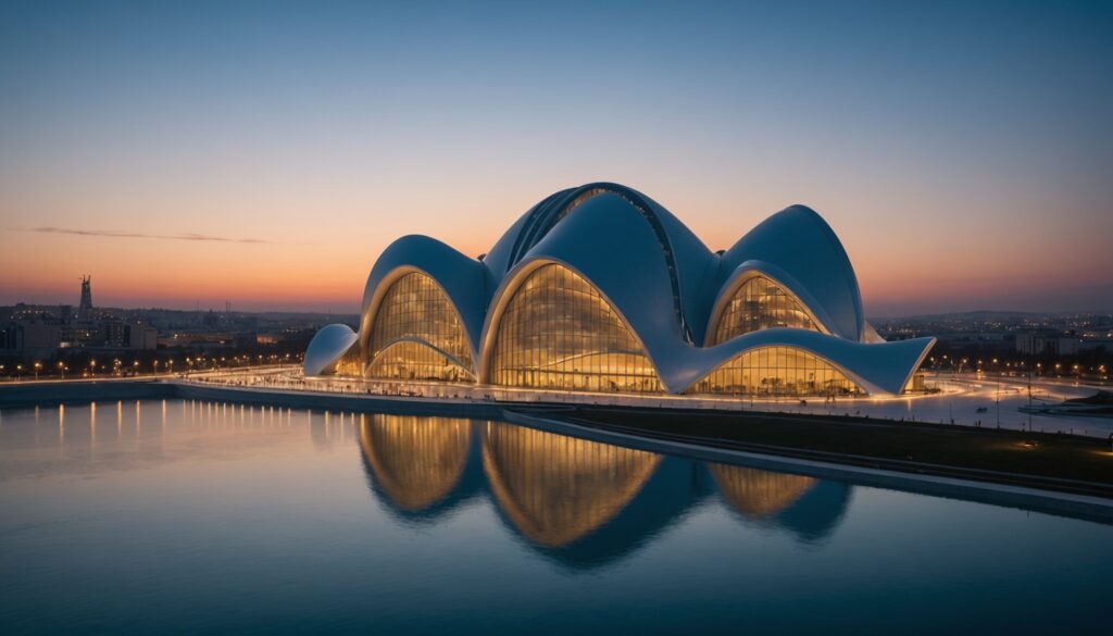 Centre culturel Heydar Aliyev bâtiment moderne innovant