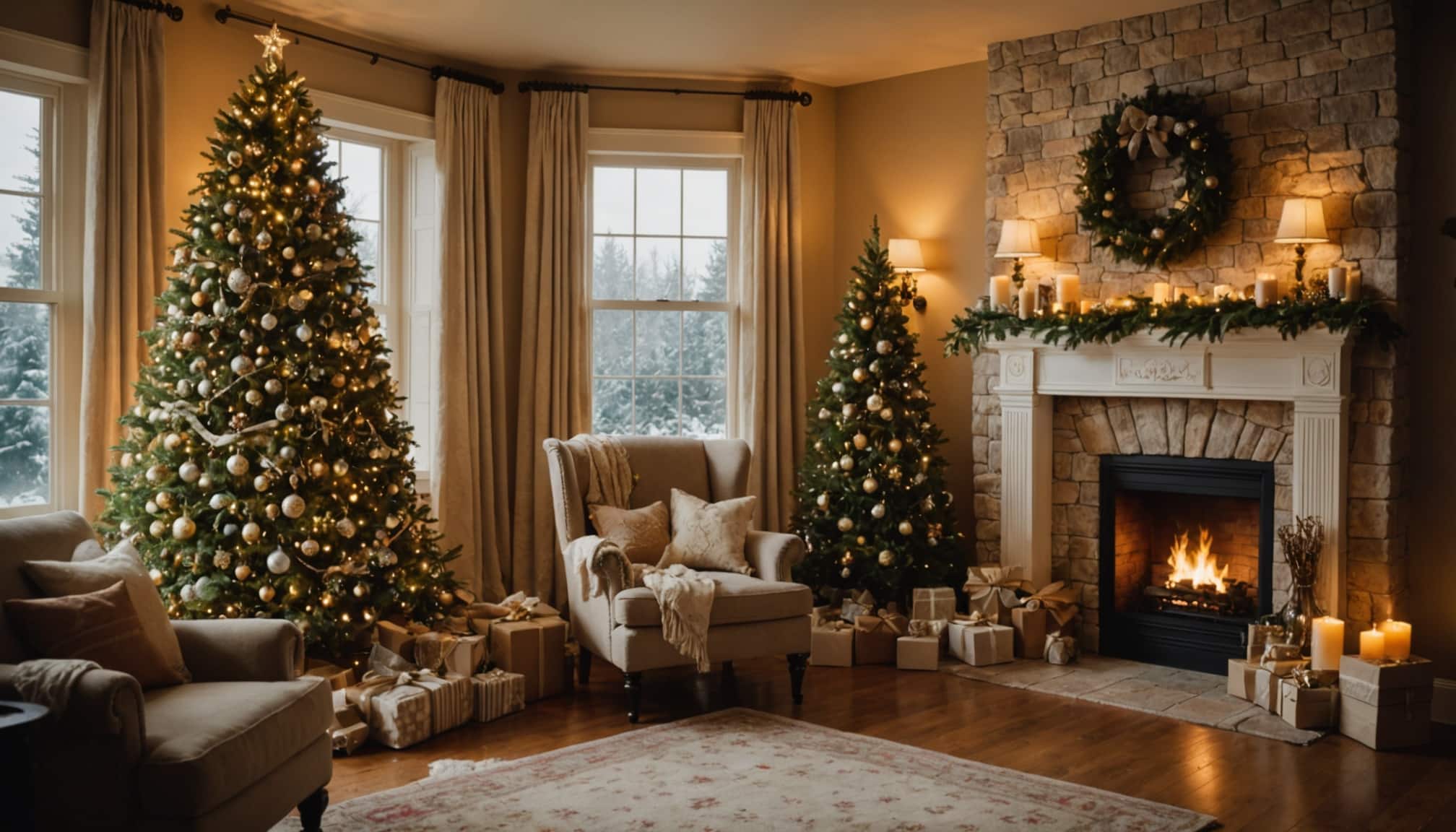 Décoration festive pour sapin aux tendances 2025  
Ornements élégants et modernes pour Noël 2025
