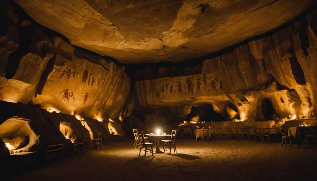 Grotte préhistorique avec peintures anciennes