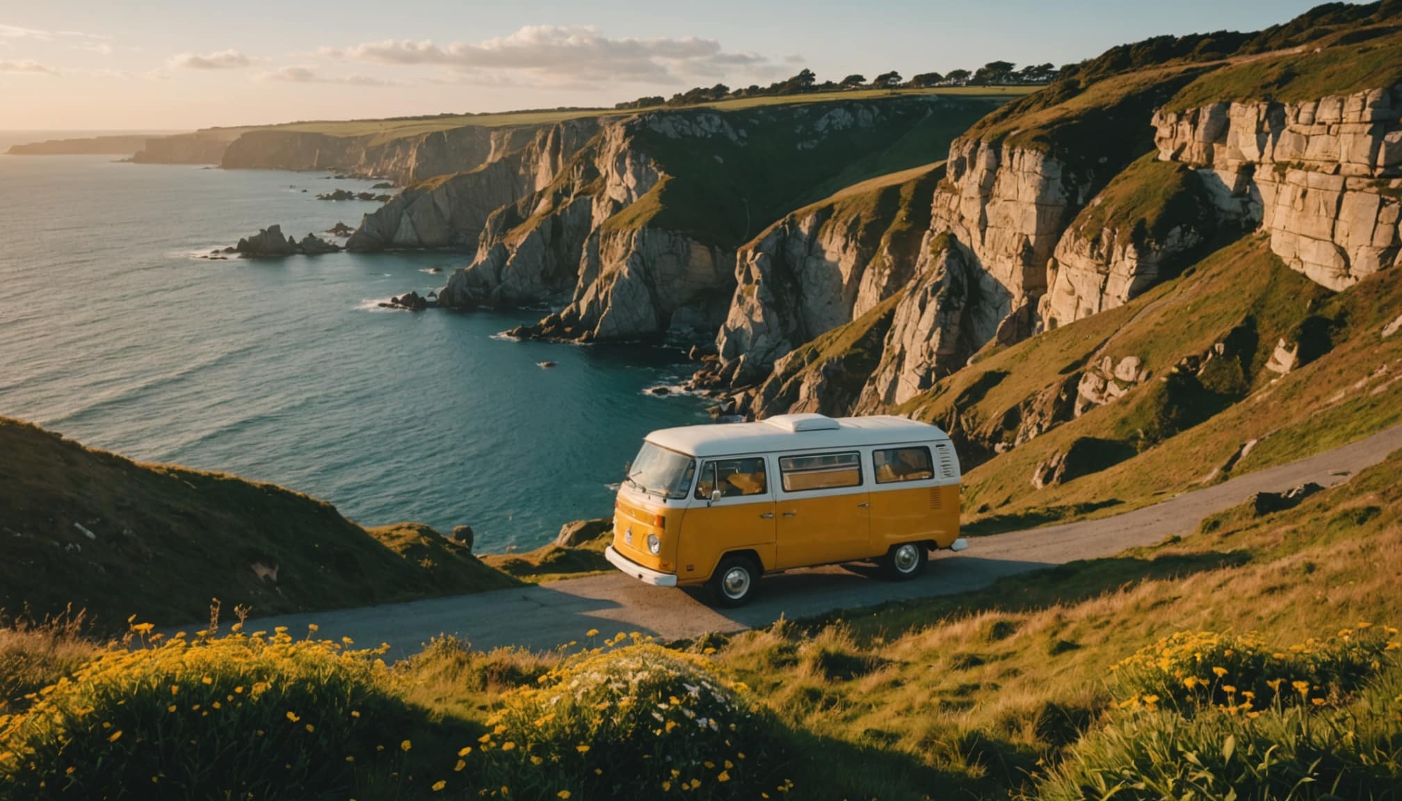 Paysages bretons explorés en camping-car