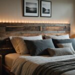 Tête de lit originale avec matériaux recyclés