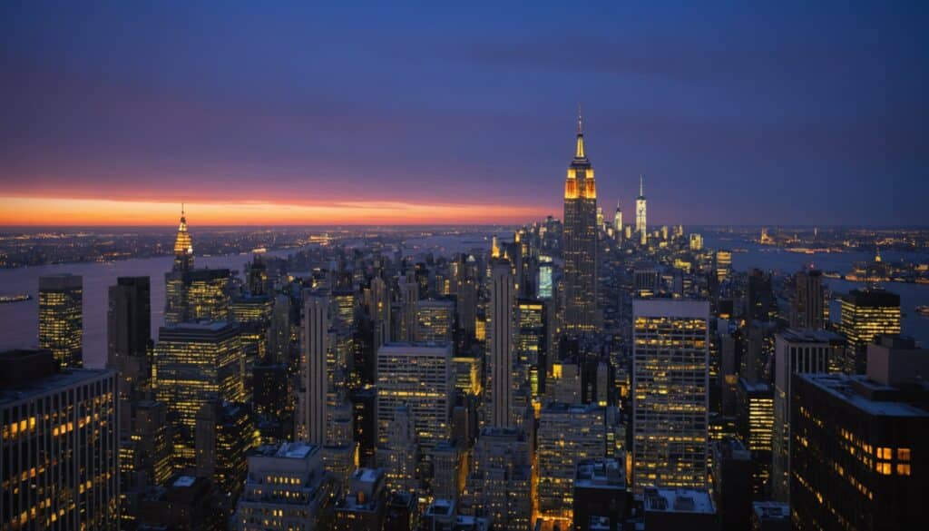 Vue d'un voyage entre Lyon et New York