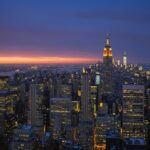Vue d'un voyage entre Lyon et New York